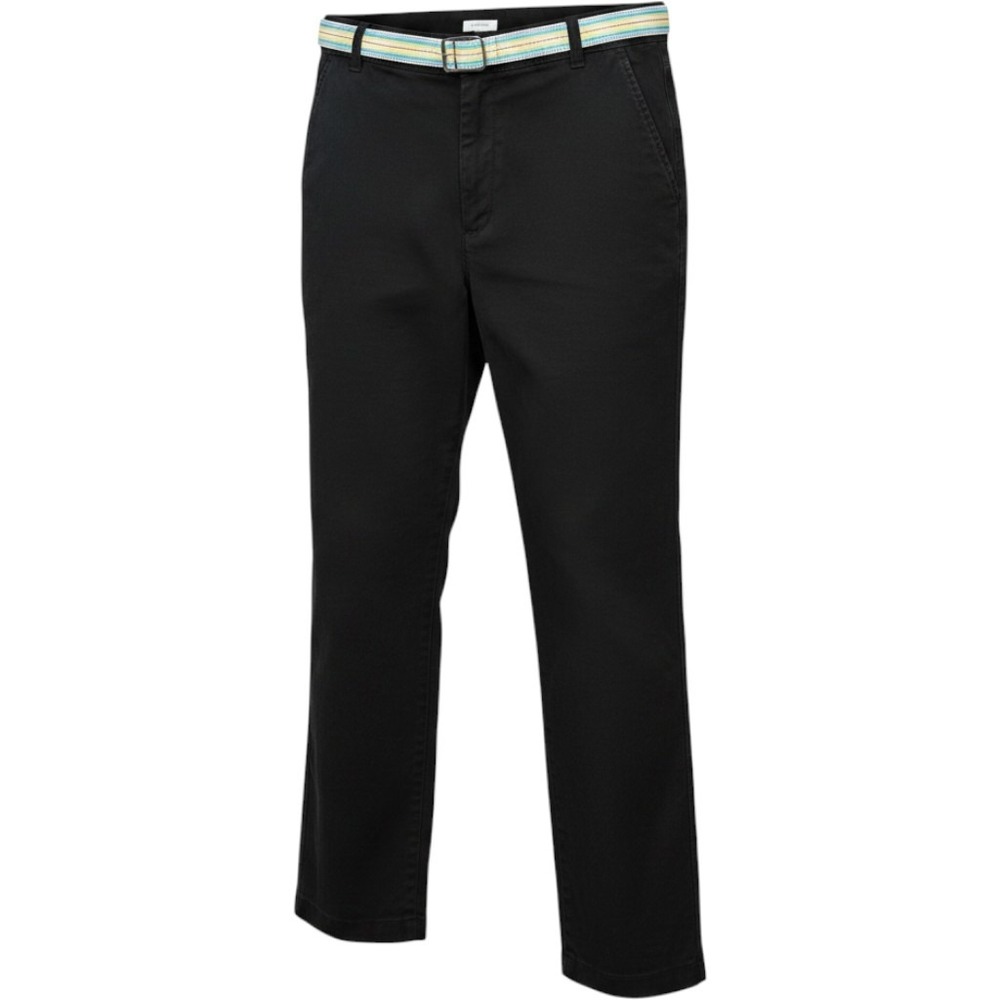 Liz Claiborne Women Pants 14P Black Tabitha Straight Leg Belted Preppy Chino - Picture 1 of 8
